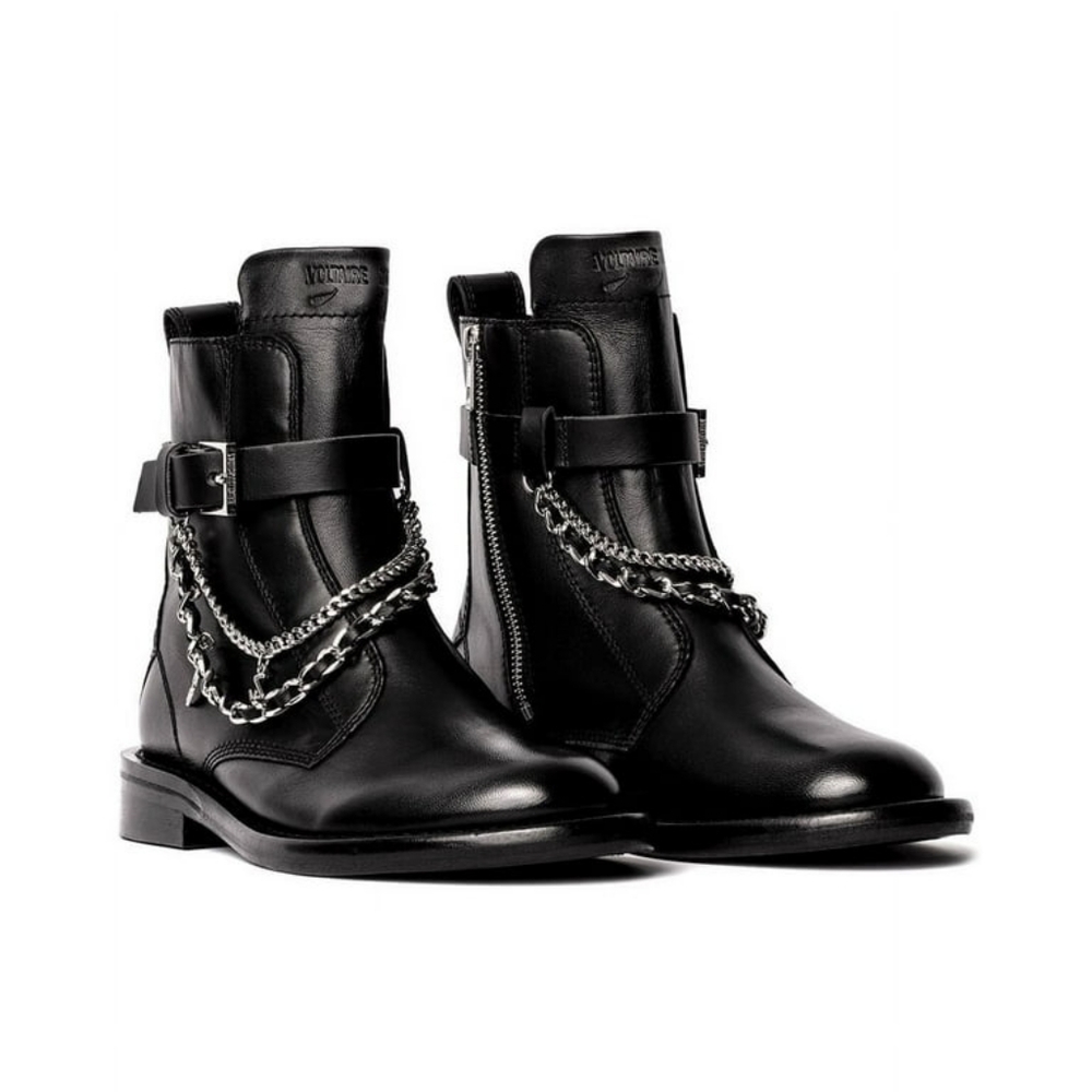 Zadig & VoltaireLaureen Chain Embellished Leather Boots - Picture 2 of 4